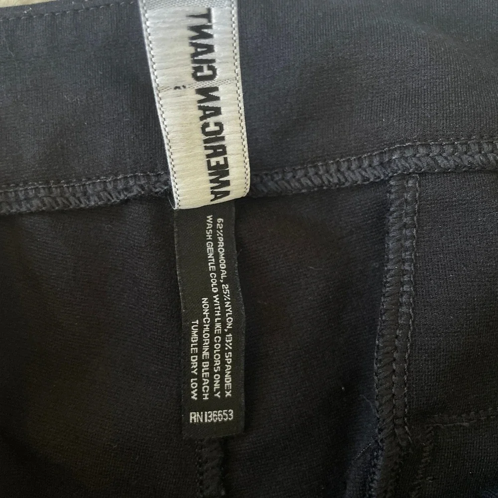 American Giant Black Ponte Pant Straight Leg Trousers Made in USA Size 12 - Picture 6 of 11